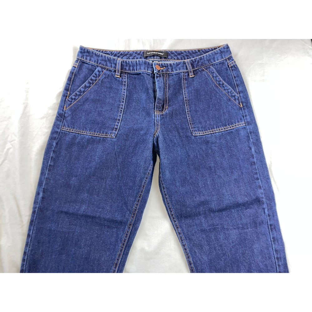 Liverpool Jeans Co LM5152RB 100% Cotton Jeans. Patch Pockets. Women's 12, EUC!